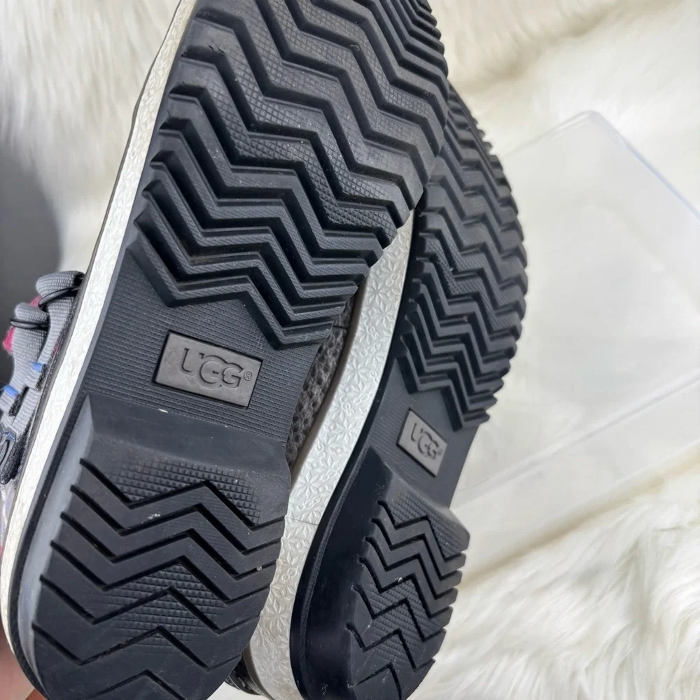 UGG Australia Checkered Leather Boots with Buckles